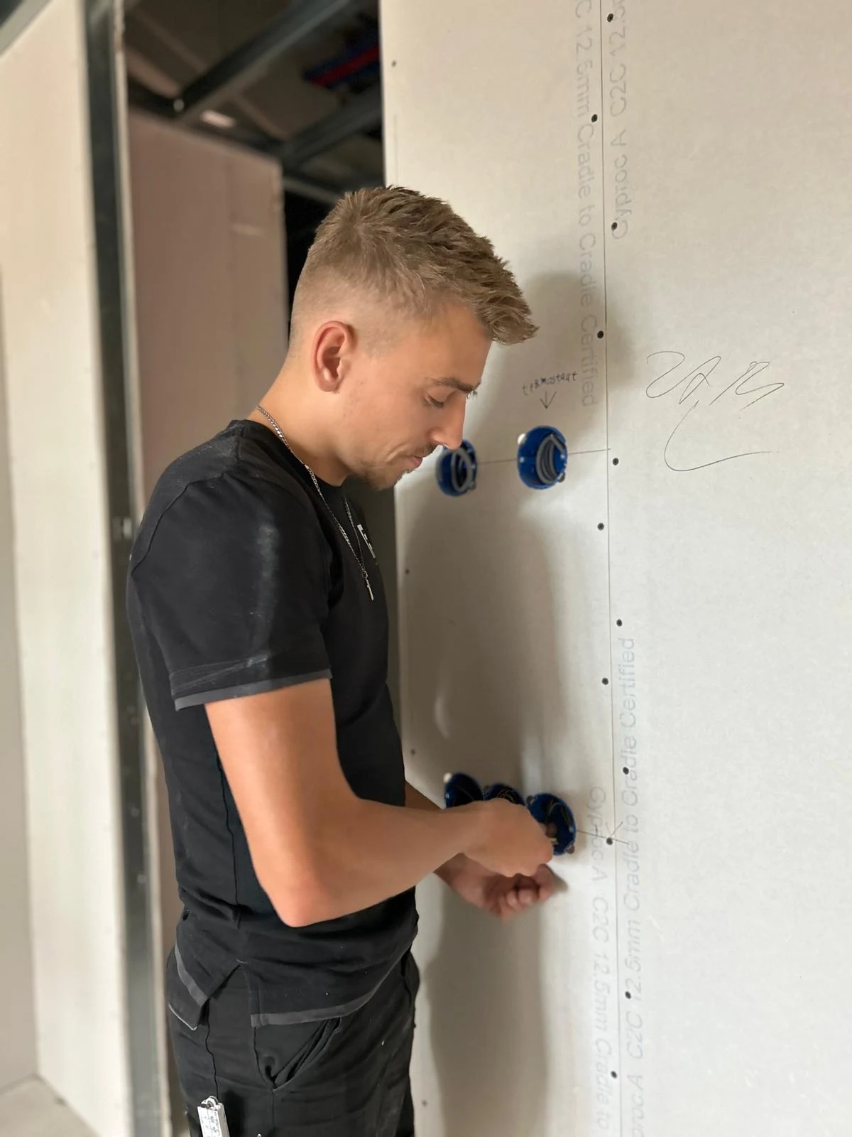 Tjeerd aan het werk